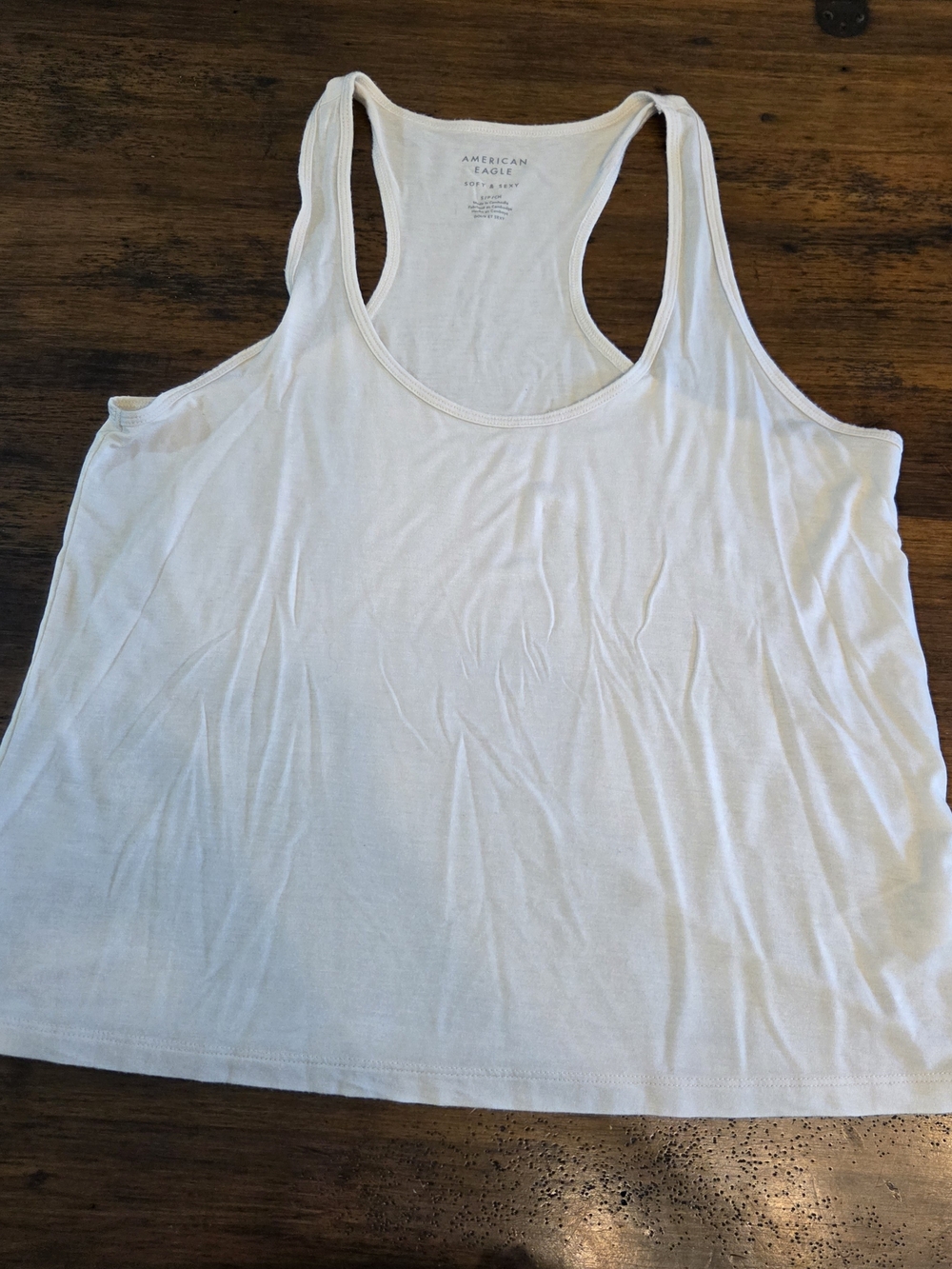 American Eagle Outfitters Soft White Racerback Tank